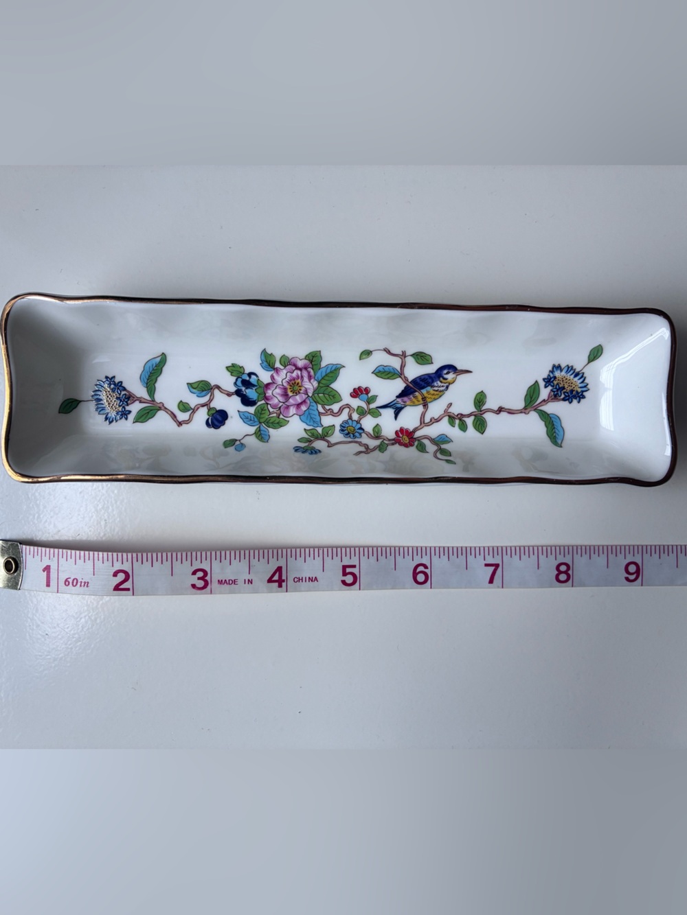 Aynsley Pembroke Floral Bird Porcelain Tray - Cottagecore - Picture 3 of 3